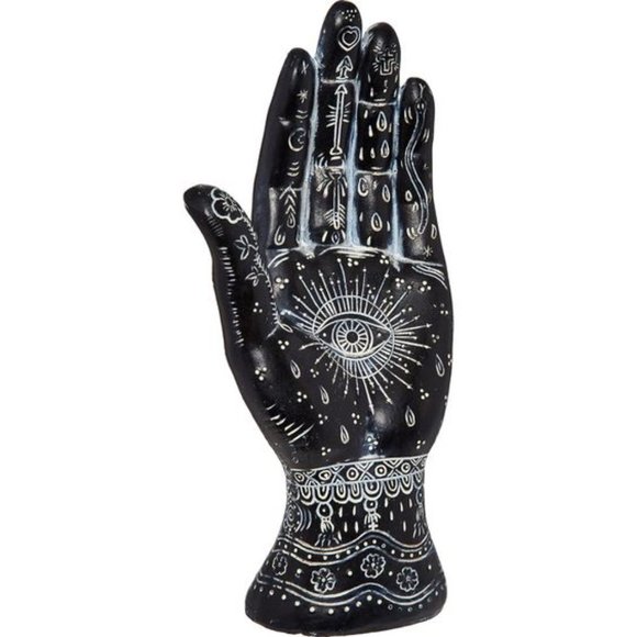 * 1 DAY SALE! * Ancient Hamsa Hand of God/Evil Eye Protection/Hieroglyphs Statue - Picture 2 of 16